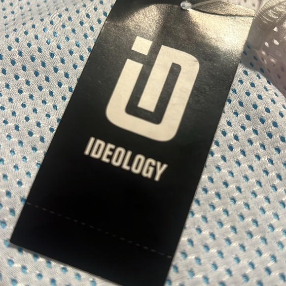 ID IDEOLOGY Big Girl Mesh 2-in-1 Sleeveless Tank | Bright White | NEW/NWT!!🩵💜 - Picture 2 of 3